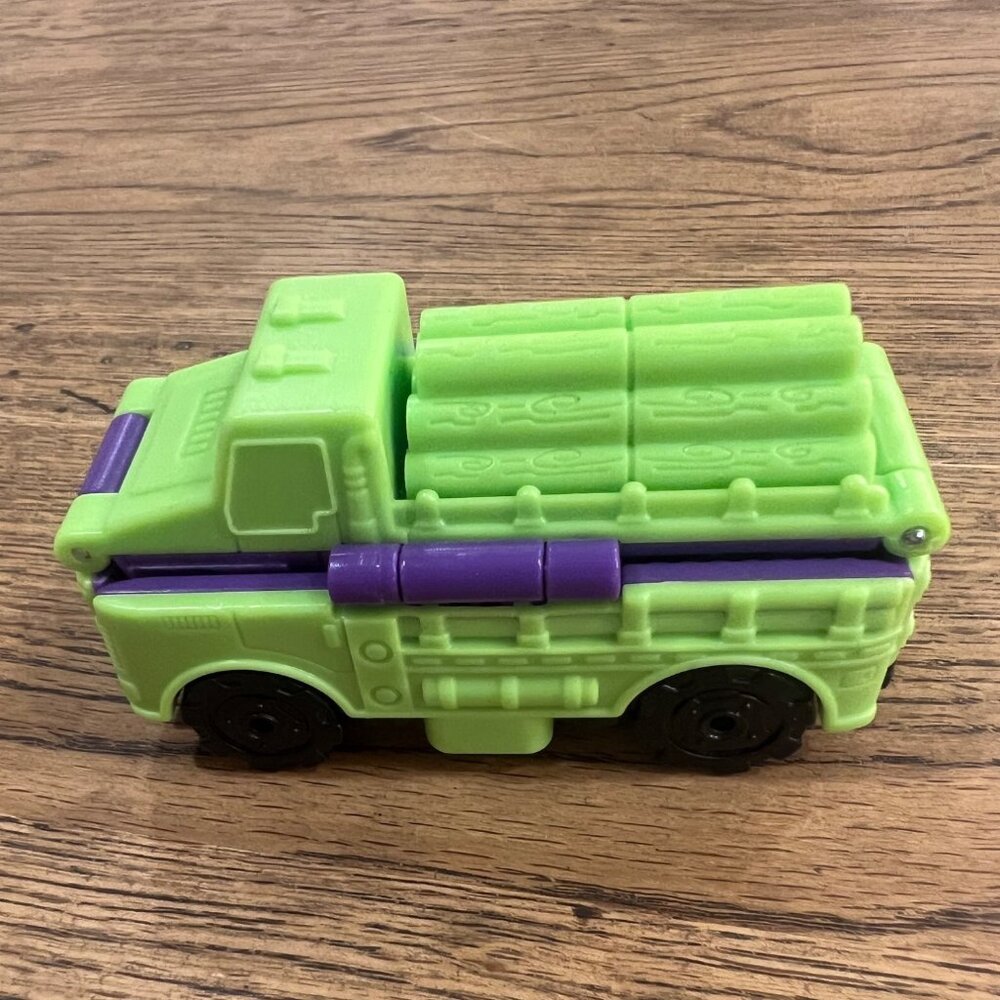 2019 Auby Toy Green Plastic Flip Truck Transformer Vehicle